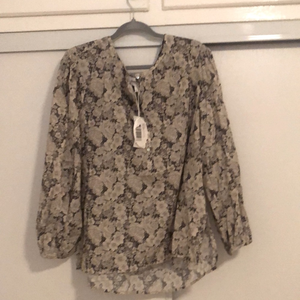 Soleiluna Painter’s Top organic cotton blouse sizes L, XXL
